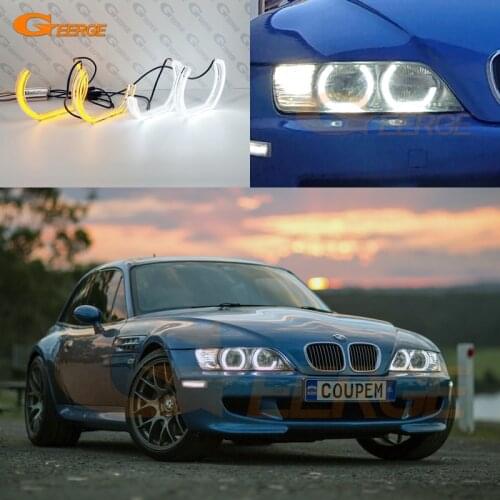 Excellent Ultra bright Refit Day Light turn signal light DTM M4 Style LED Angel Eyes halo rings For BMW Z3 1999 2000 20001 2002