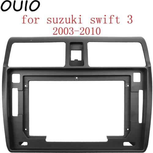 OUIO 10.1 inch car dashboard Double Din DVD frame decoration kit dashboard panel suitable for suzuki swift 3 2003-2010 frame