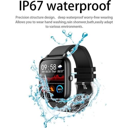 P6 Smart Watch IP67 Waterproof Fitness Tracker Heart Rate Thermometer for For Android IOS Unisex Bluetooth SmartWatch Full Touch