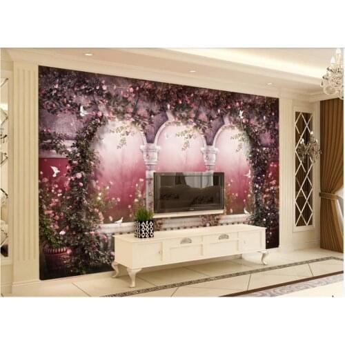 Custom photo wallpapers for walls 3 d murals Beautiful european arches idyllic mural roman column tv sofa background wall papers