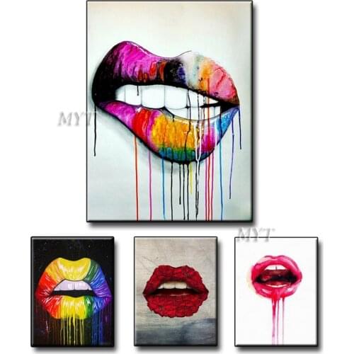 Different Shapes Of Mouth Are Available In Different Colors 100% Handpainted Wall Art Home Decor Picture Modern Oil Paintings