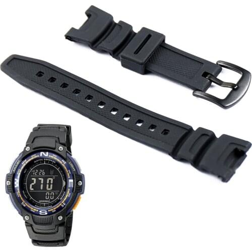 Watch accessories resin strap mens pin buckle for Casio SGW-100 outdoor sports waterproof rubber strap women watch band