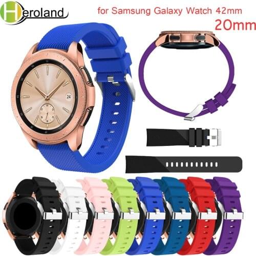 Silicone band for Samsung Galaxy Watch 42mm watches strap Replacement 20mm Bracelet smart wristband for Samsung Galaxy Watch new