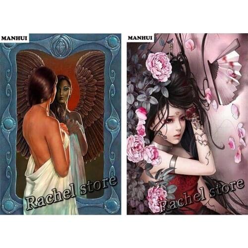 DIY Diamond Paintings Diamond Mosaic Woman Full Square Diamonds and Round Diamond Embroidery RE007