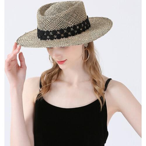 Fibonacci Hats For Women Seagrass Boater Hat Casual Sun Beach Hat Cap Wide Brim Summer Straw Hat Kentucky Derby Travel