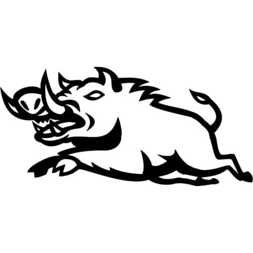 Ferocious Wild Boar Animal Decals High Quality Car Window Decoration Personality Pvc Waterproof Decals Black/white, 15cm*7cm