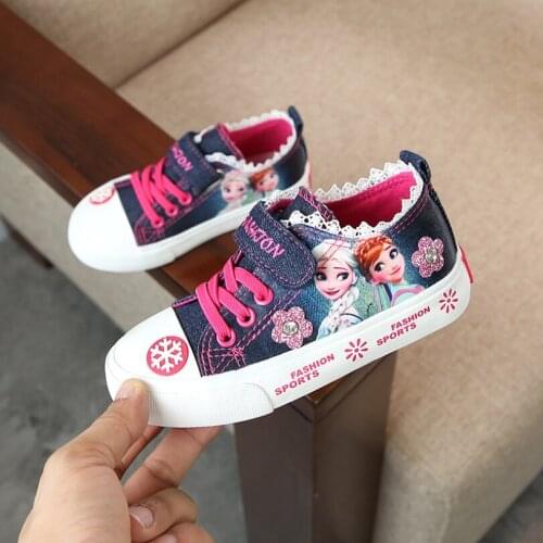 Disney childrens frozen princess Sophia girls casual shoes pu non-slip soft bottom sports shoes sneakers kids shoes for girl