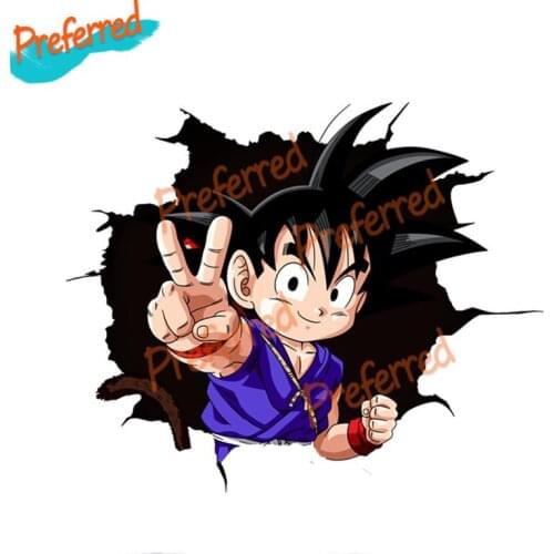 High Quality Goten Anime 3D Ball Z Super Anime Sticker Vinyl Reflective Japanese Anime Stickers Car Stickers Accessories