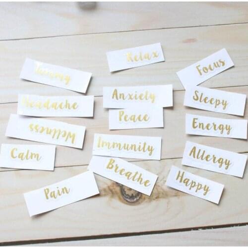 1PC Golden Letter Sticker Multifunctional High Quality Self-adhesive Perfume Essential Oil Label Bottle Name Decoration Supplies