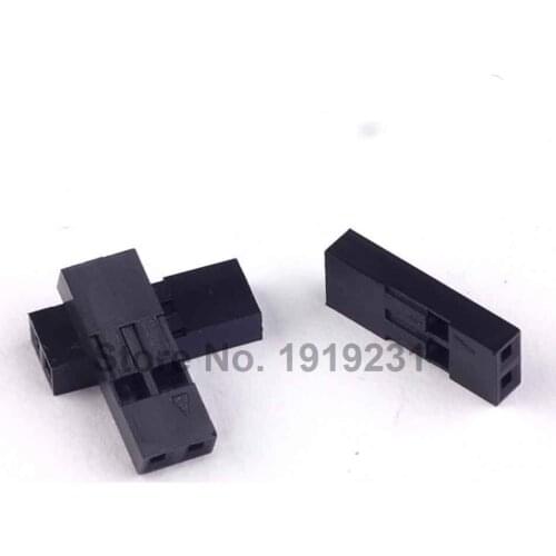 100PCS 2.54mm 2Pin 2P Dupont Connector Dupont Plastic Shell Plug Dupont Jumper Wire Cable Pin Header