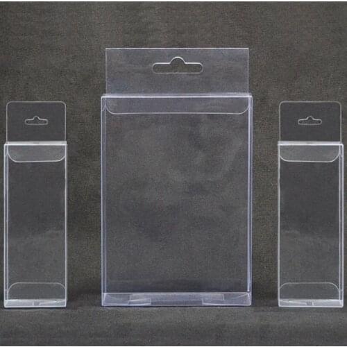 50Pcs Large/Small Gift Packaging Box Crafts/Cosmetics/Wig Display Box Transparent Plastic Boxes PVC Clear Toy Dolls Box 30pcs