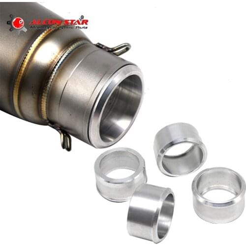 Alconstar- One Pcs 60mm Change to 51mm Motorcycle Exhaust Adapter Mild Steel Convertor Adapter Reducer Connector Pipe Tube Race