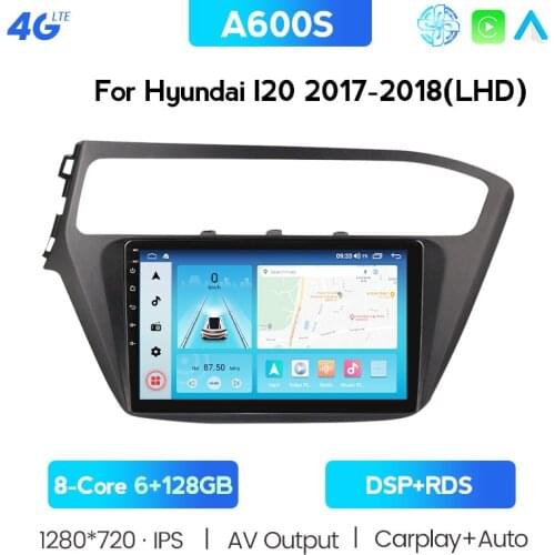 128G Carplay Car Radio 2 Din Stereo Receiver Android 10 For Hyundai I20 2018 IPS GPS Navigation Player Recorder Audio Head Unit