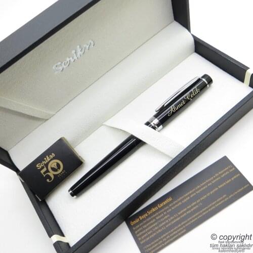 Scrikss 38 Black Chrome Fountain Pen | Scrikss Pen | İsme Special Pen | Gift Pen