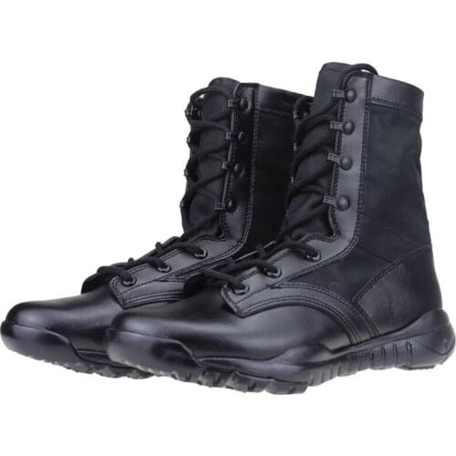 Black Light Wight Outdoor Hiking Shoes Mens Desert Military Tactical Boots Men Combat Army Boots Canvas Breathable Shoes