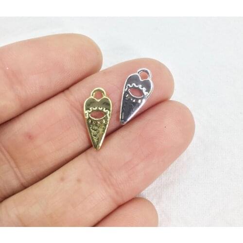 Eruifa 20pcs 12*6mm Eye Zinc Alloy Jewelry DIY Charms Pendant Necklace, Earring Bracelet 2 Colors