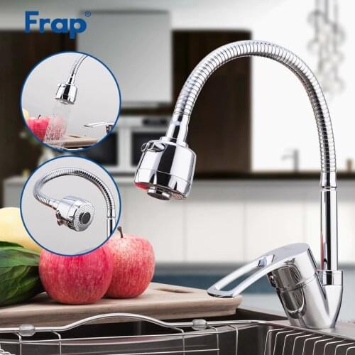 FRAP Kitchen Faucet 2 ways spout water flexible kitchen sink faucet taps mixer faucet zinc alloy material cold and hot water tap