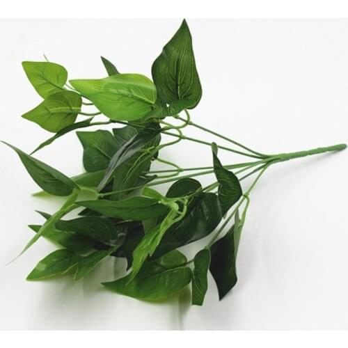 Simulation Small 7 Heads Green Dill Fake Plants Wedding Plants Wall Accessories Home Garden Decoration Silk Artificial Leaves