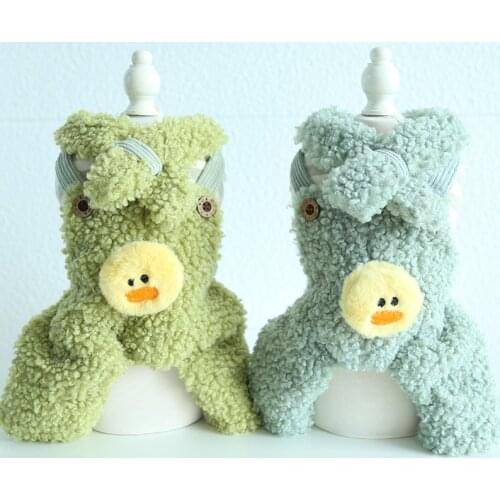 Cat Duck Scarf Fruit Green Dog Pajama Jumpsuits Sweatshirt Pet Dog Clothes Warm Cotton Cat Hoodies Clothing For Dogs Puppy Teddy