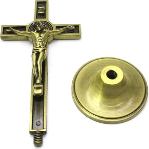 Cross Crucifix Christ Catholic Jesus Religious Church Decoration Stand Wall Antique Home Chapel Decor 667A