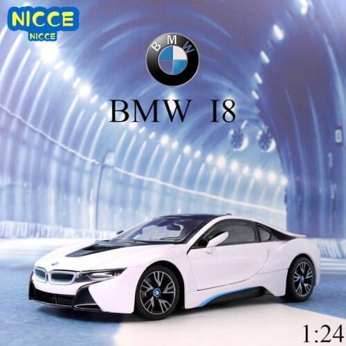 Free delivery RASTAR 1:24 BMW I8 alloy car model Diecasts & Toy Vehicles Collect gifts Non-remote control type transport toy