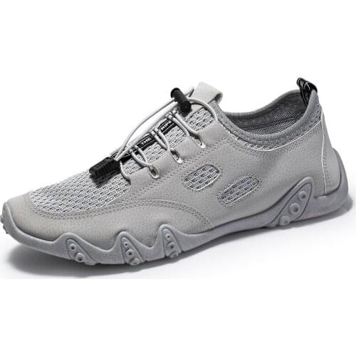 Men Closed Toe Sandals Summer Air Mesh Walking Shoes Outdoor Antiskid Quick-Drying Hiking Shoes 2021 New Brand 39-44 Euro