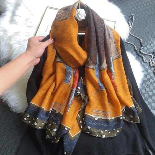 2021 Autumn New Cotton Pashmina Shawl Lady Wrap Warm Winter Scarves Plaid Design Print Female Foulard Beach Stoles Scarf