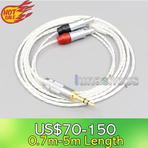 LN006620 Hi-Res Silver Plated 7N OCC Earphone Cable For Sennheiser HD800 HD800s HD820s HD820 Enigma Acoustics Dharma D1000