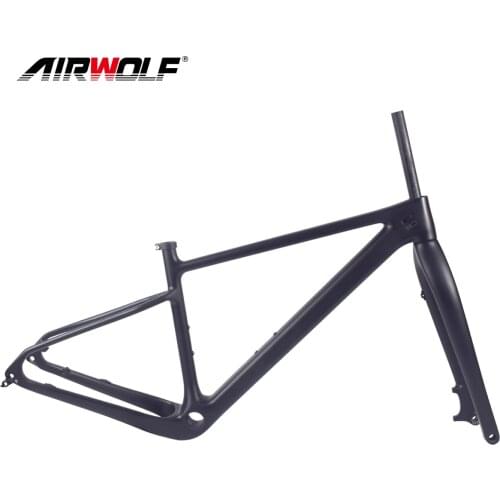 AIRWOLF New Carbon Mtb Frame With Fork 29er Boost Hardtail Cycling Bike Frames Thru Axle 148mm Racing Mountain Bicycle Frameset