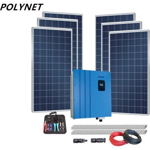 Polynet on grid 14kw solar energy system complete 14000w solar power system mobile kit