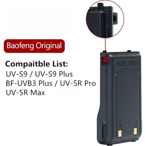 Compatible With UV-S9 Plus Battery UV-5R Pro Battery BF-UVB3 Plus Battery Baofeng UVS9 UV-5R Max Battery