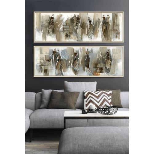 Modern abstract oil painting canvas pictures for living room cuadros home decor duvar tablolar wall art African woman room Decor