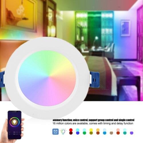 ZigBee Led Lamp Smart Downlight Light Dimming Round Spot Light 10W/12W AC100-245V Color Changing RGB+W+C Works With Alexa