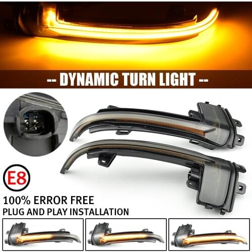 Scroll LED Dynamic Turn Signal Light Side Mirror Flashing Light Repeater Blinker for Audi A3 8P A4 A5 B8 Q3 A6 S6 SQ3 A8 D3 8K