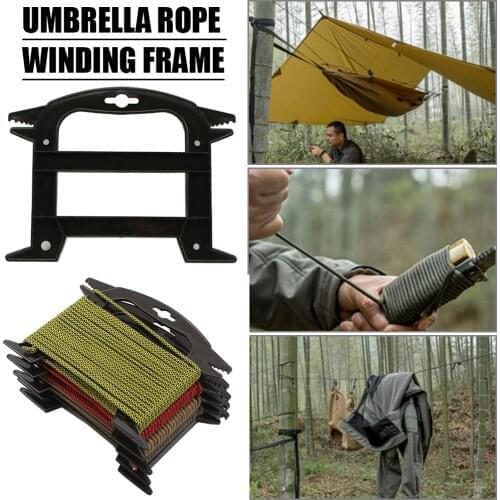 Outdoor Paracord Winder Fishing Line Cable Parachute Lanyard Ladder Spool Holder Camping Portable Outdoor Elements