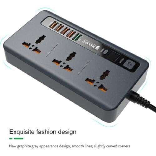 RELIFE RL-316D QC 3.0 Intelligent Timing Control Switch Socket 3 Power 5 USB Fast Charging Port Multi Function Phone Repair