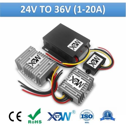 XWST 24v to 36v DC to DC Converter Step Up Booster Module 36vdc Stabilizer 1A to 20A Output Switching Power Supply