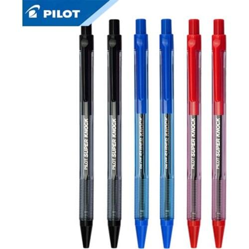 Japan PILOT BPK-P classical push-style 12 Pieces ballpoint pens 0.7mm woodpecker upgrade version 2018