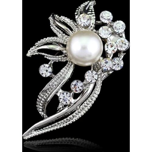 14 Types Fashion Bridal Bouquet Flower Pattern Brooch Pin Rhinestone Inlaid Crystal Women Wedding Brooches Fine Jewelry