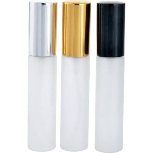 10ML Frosted Glass Aluminum Perfume Spray Bottle Empty Refillable Perfume Container With Atomizer LX2968