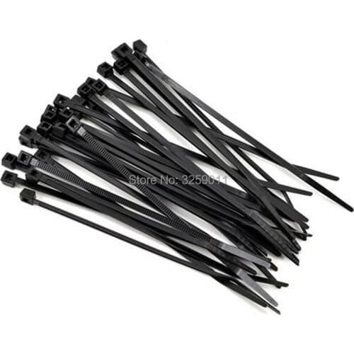 100PCS Industrial Durable Self-Locking Nylon Cable Ties 4*100 100mm white black 8 inch zip tie with push mount