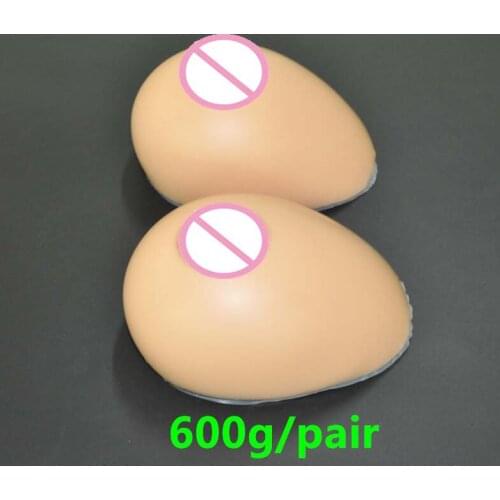 600g/pair B cup Tan breast Woman Bra Pads Silicone False Breast Boob Forms Fake Enhancer Pads Boobs tits Crossdress Transvestite