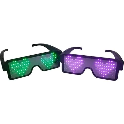 8 Modes LED Glasses Light Up Glowing Glasses Party Decoration Luminous Glow Glasses DJ Electric Syllables Party Eye Glasses