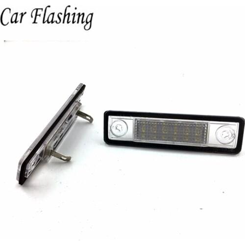 2PCS Car 18 LED License Plate Lights 12V White Number Plate Lamp For Opel Astra G Astra F Corsa B Zafira A Vectra B For Omega A