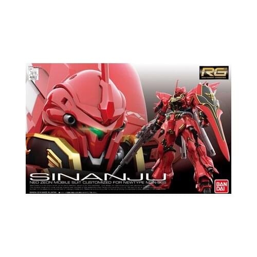 BANDAI gundam 07590 RG 22 1/144 Sinanju model kids assembled Robot Anime action figure toys