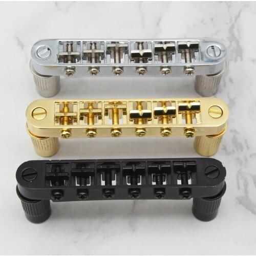 FLEOR LP Guitar Bridge Tune-O-Matic Bridge Black /Gold/Chrome Option for LP Guitar Parts