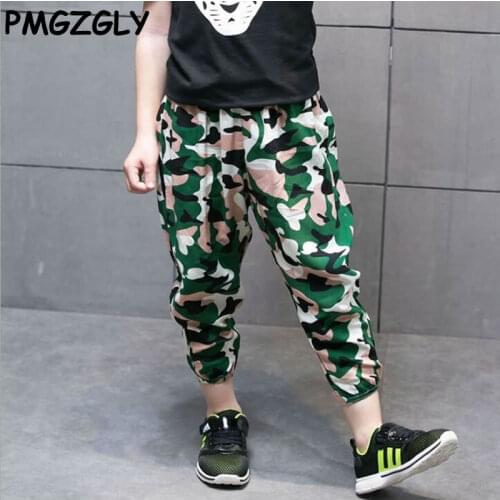 Boy Pants Autumn Summer Thin Camouflage trousers Harem Pants Boys Childrens Casual Outdoor Pants Kids Clothing 3 to 10 T Pants
