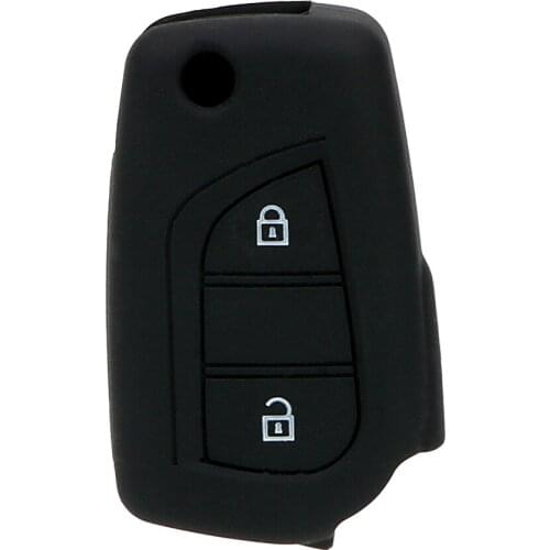 Key Fob Shell For TOYOTA Corolla EX Silicone Auto Replacement Parts Key Case Cover Car Key Shell 2 Buttons Remote