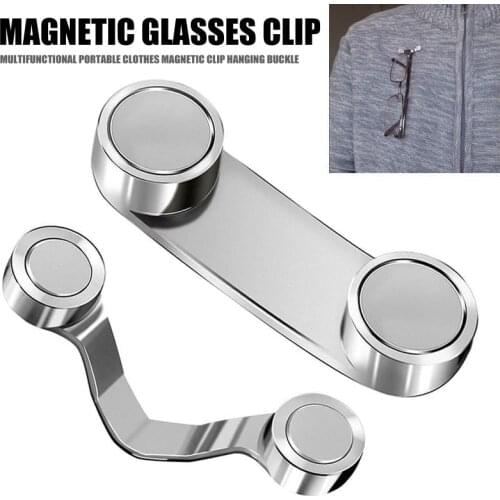 Stay in Place Glasses Holder Magnetic Eyeglass Holders Zinc Alloy Magnetic Glasses Clip -OPK