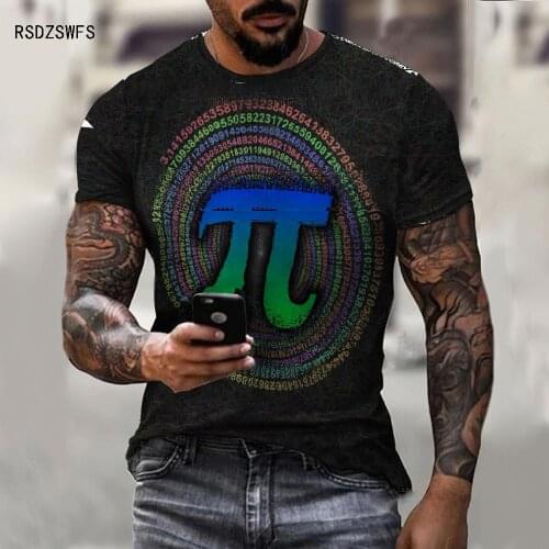 Summer New Pi Day Math Symbol T-Shirts Funny Short Sleeve Women Men Unisex T Shirt Boys & Girls Mathematics Examination Tee Tops